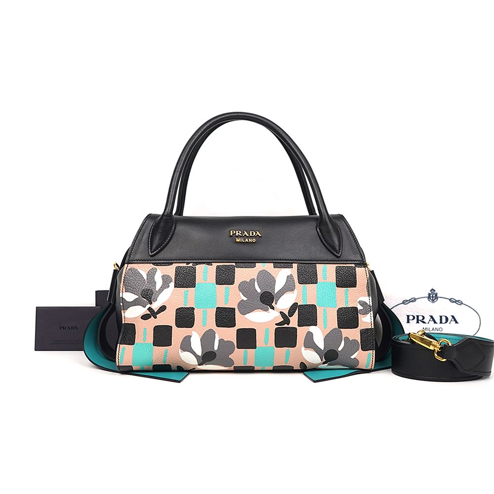 Prada Multicolor Ribbon Bowling Bag 1BB030