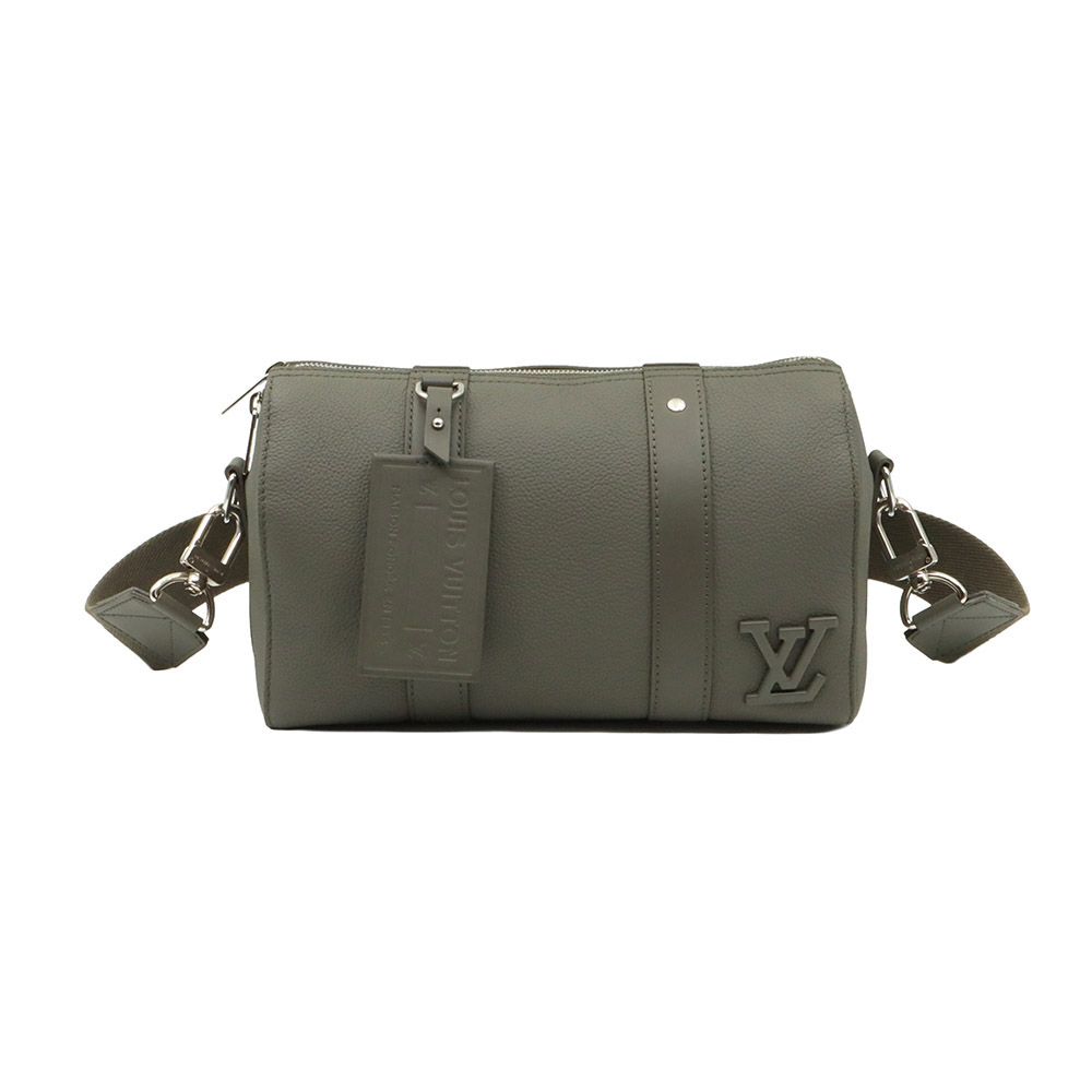 Louis Vuitton Khaki LV Aerogram Leather City Keepall Crossbody Bag (Embedded Chip) / M21437