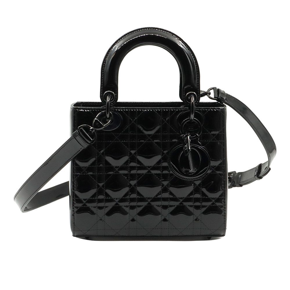 Dior Black Ultra-Glossy Patent Leather Lady MY ABC Small 2WAY Bag M0531NWDD
