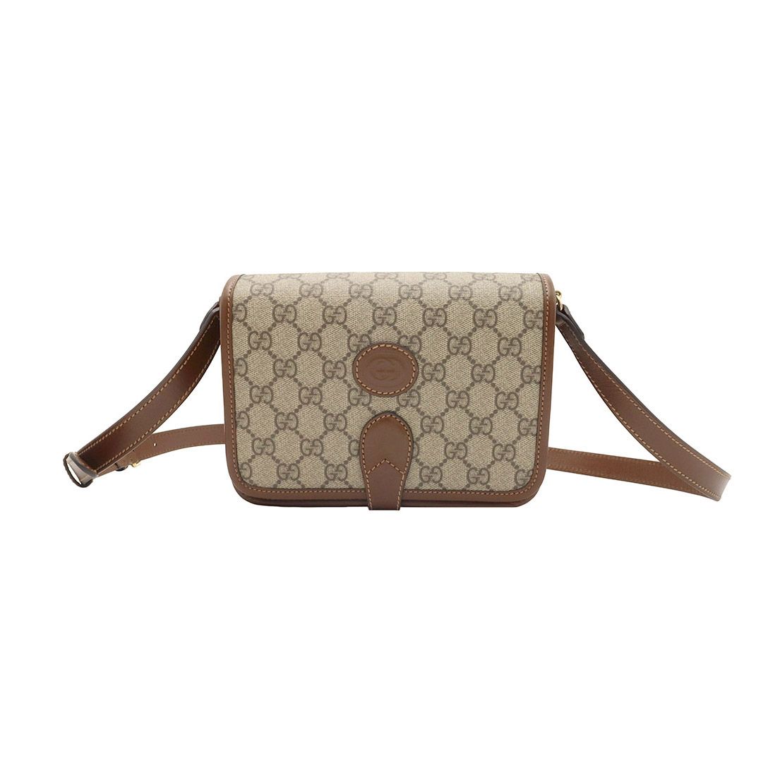 Gucci GG Supreme Canvas Interlocking G Soho Mini Shoulder Bag / 671620