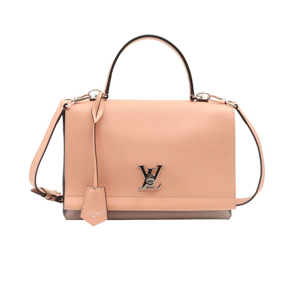 Louis Vuitton Grained Calfskin Venus Pink & Sand Brown Lockme2 2WAY Bag M50918