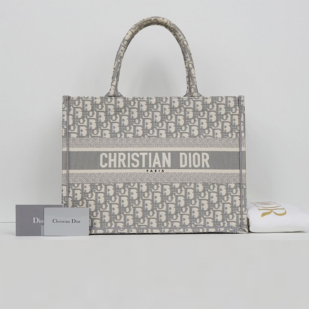 Dior Gray Medium Tote Bag M1296ZRIW