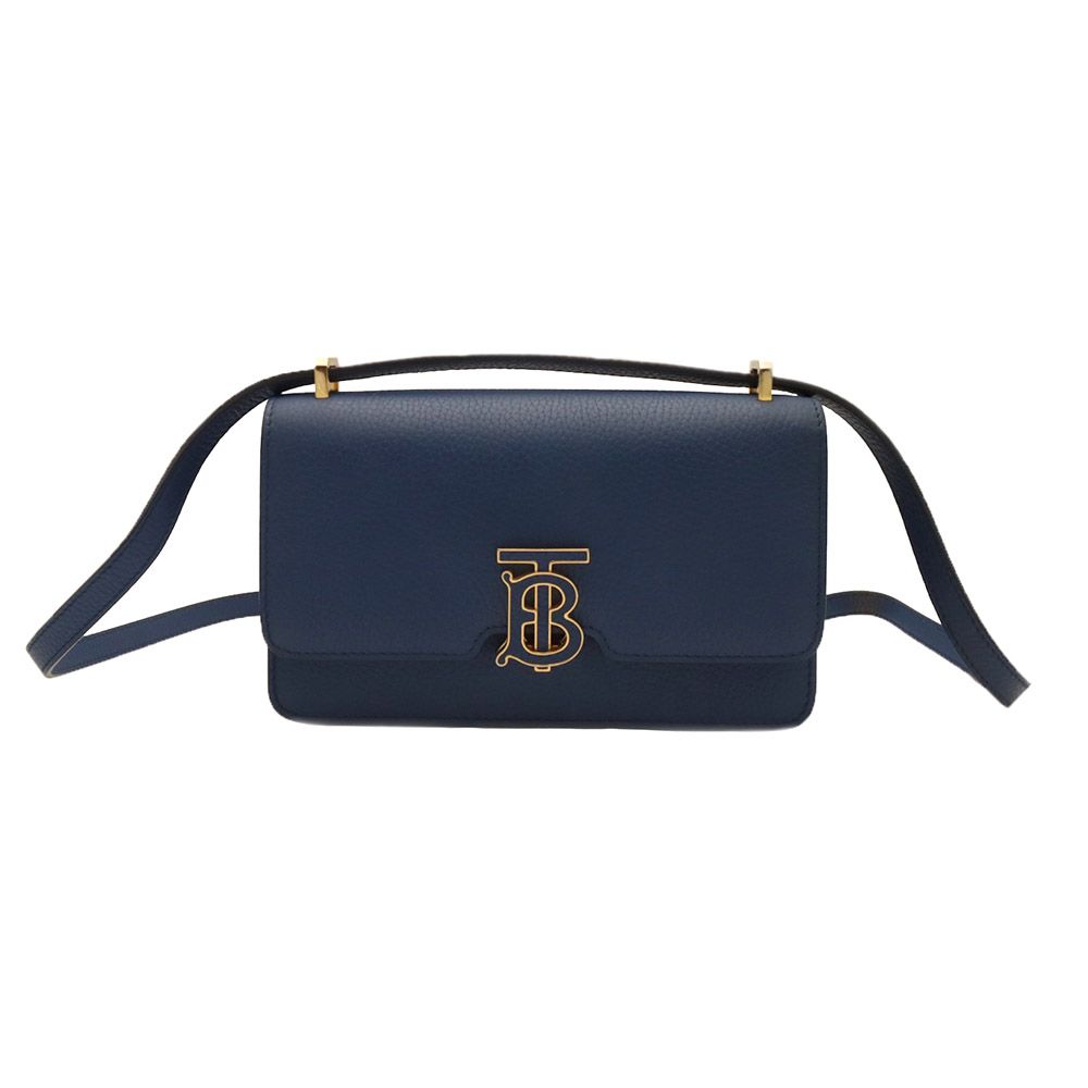 Burberry Blue Leather Grainy Mini TB Crossbody Bag / 8063125