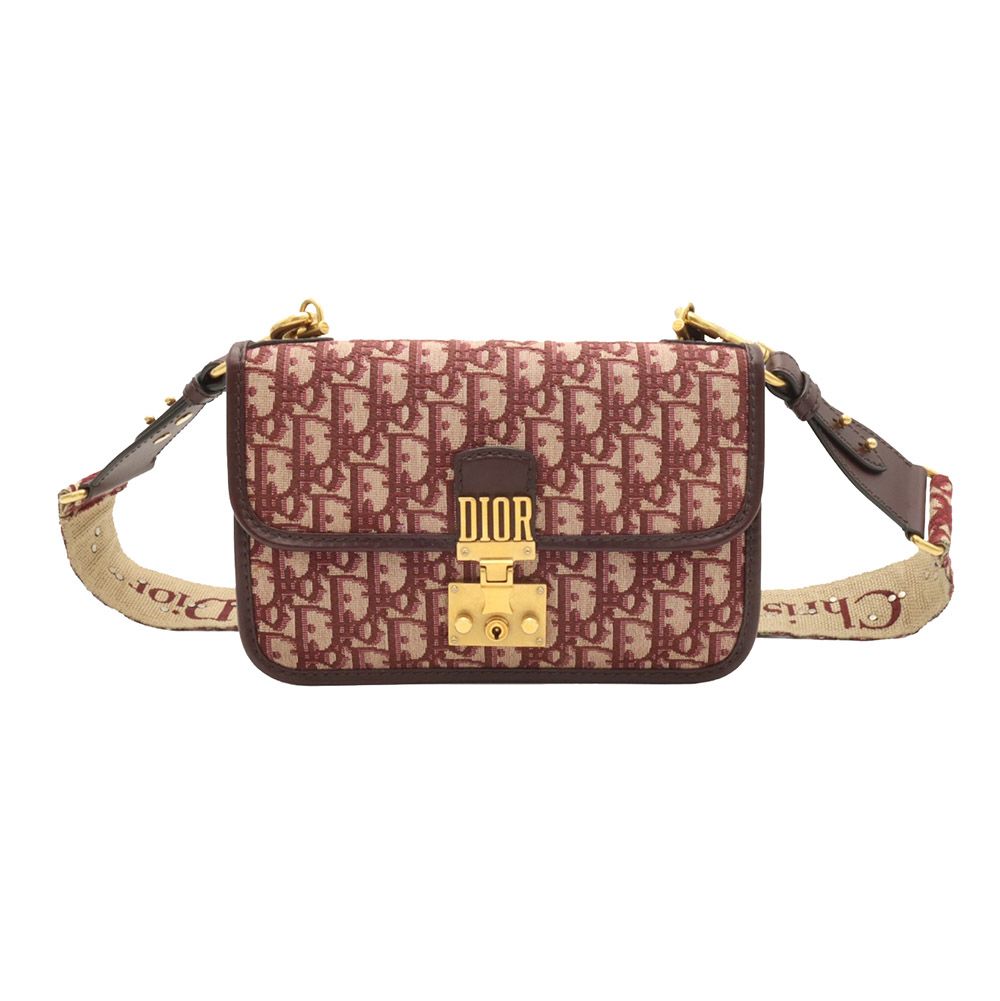 Dior Burgundy Oblique Jacquard Edick Shoulder Bag / M5818CTZO