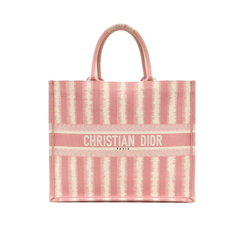 Dior Pink Fabric Sprites Logo Large Tote Bag (SKU: M1286ZRFQ)