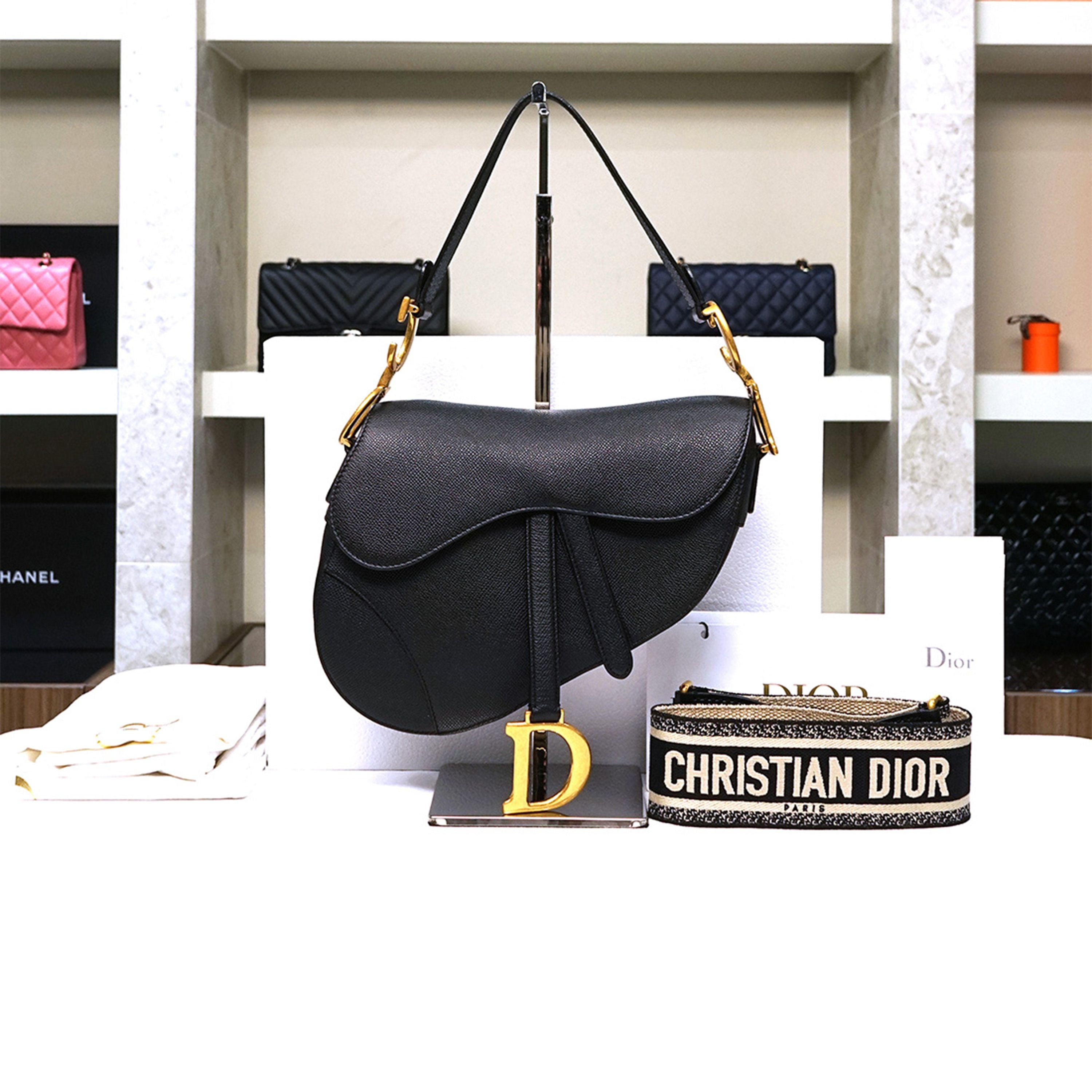 Dior Black Medium Saddle Bag M0446CBAA M900