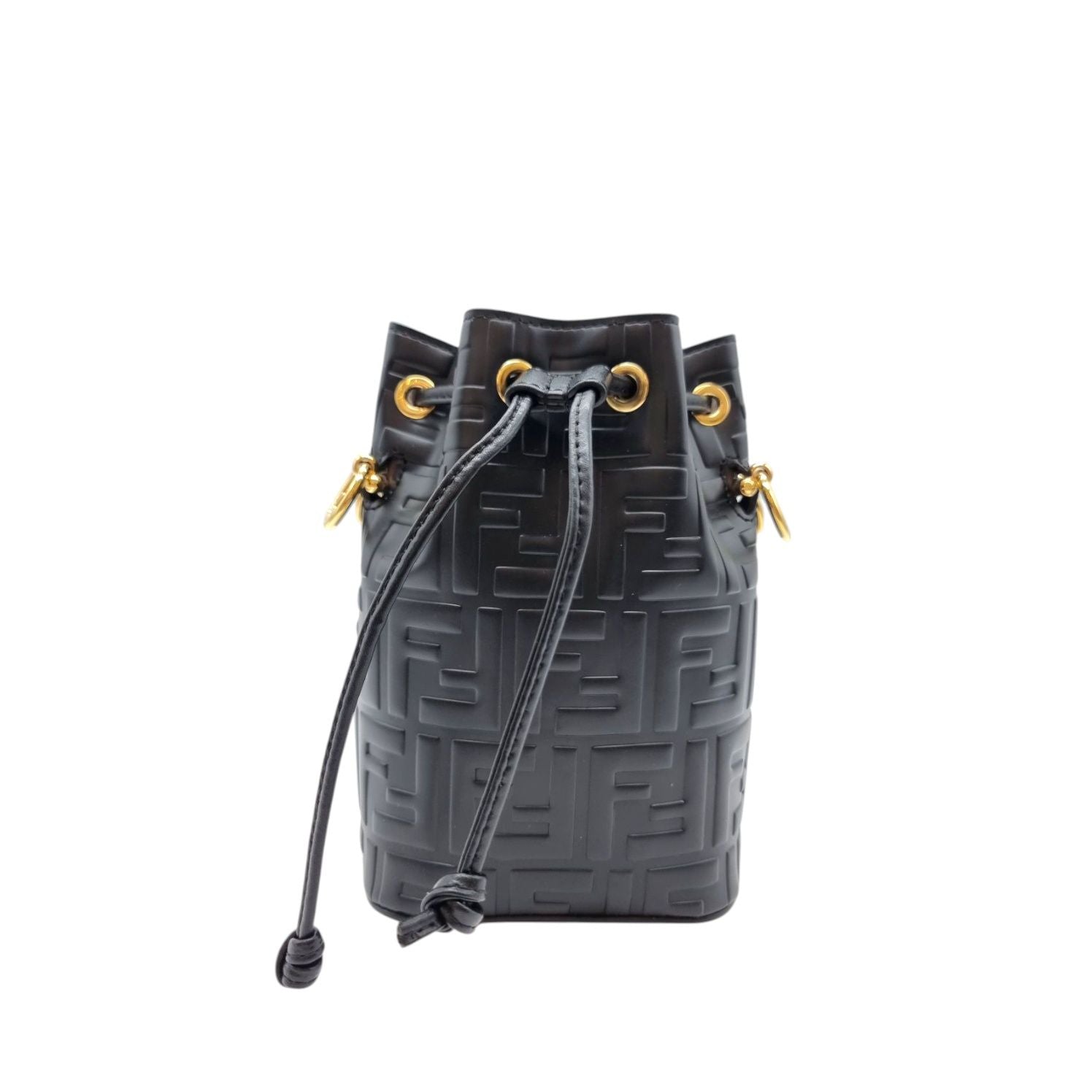 Fendi Mini Montrezo Bucket Bag Black FEB032431