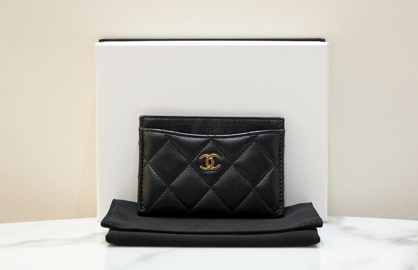 CHANEL Classic Lambskin CC Logo Card Holder Wallet AP0213 A Grade [AP0213]