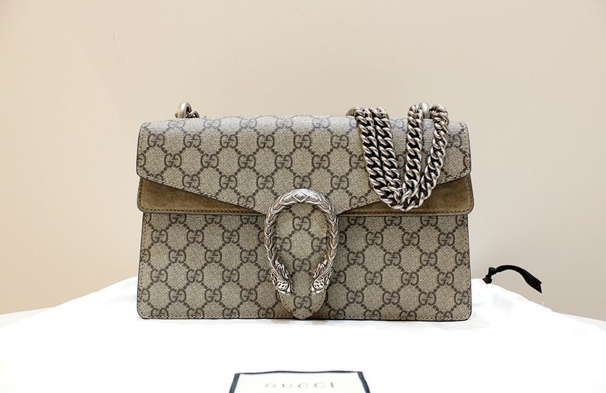 Gucci GG Supreme Beige Small Shoulder Bag 400249 S Grade