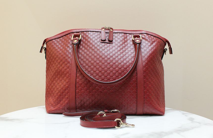 Gucci Micro GG Large Red Dome Tote Shoulder Bag 449658 - A Grade
