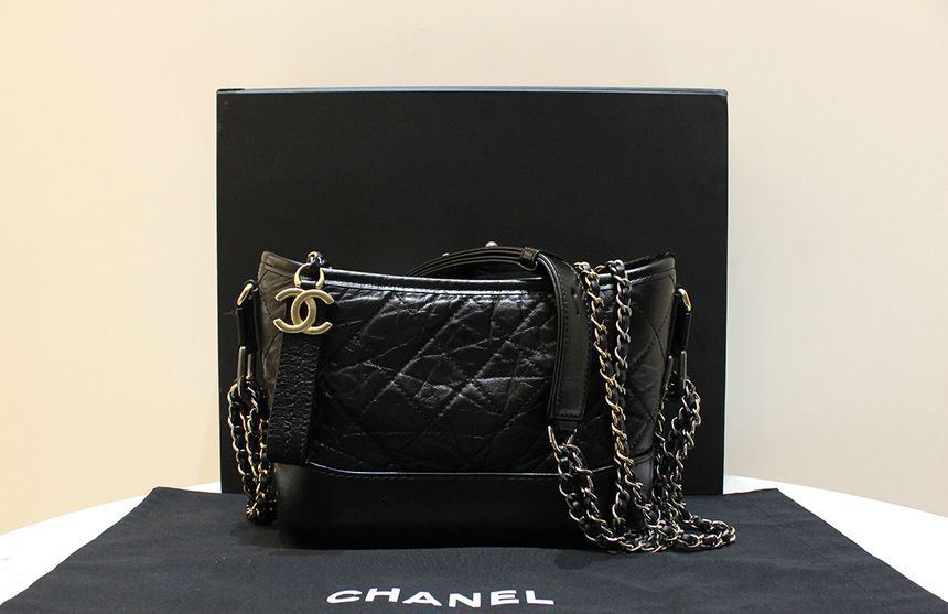 CHANEL Gabrielle Hobo Small Black Shoulder Crossbody Bag A91810 28th Grade A