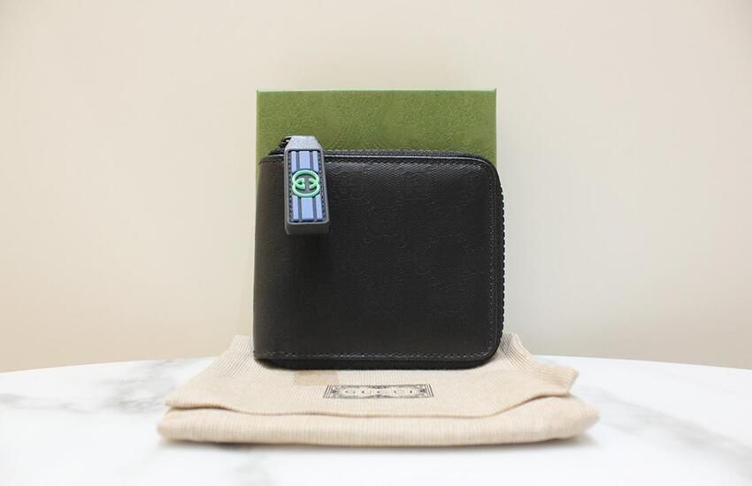 Gucci Crystal Zip Card Case Wallet 780173 S Grade SKU