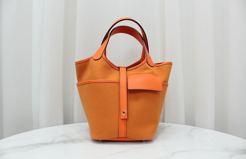 Hermes Cargo Rock Picotan 18 Orange Epsom Tote Bag U Stamp H083189CKAO