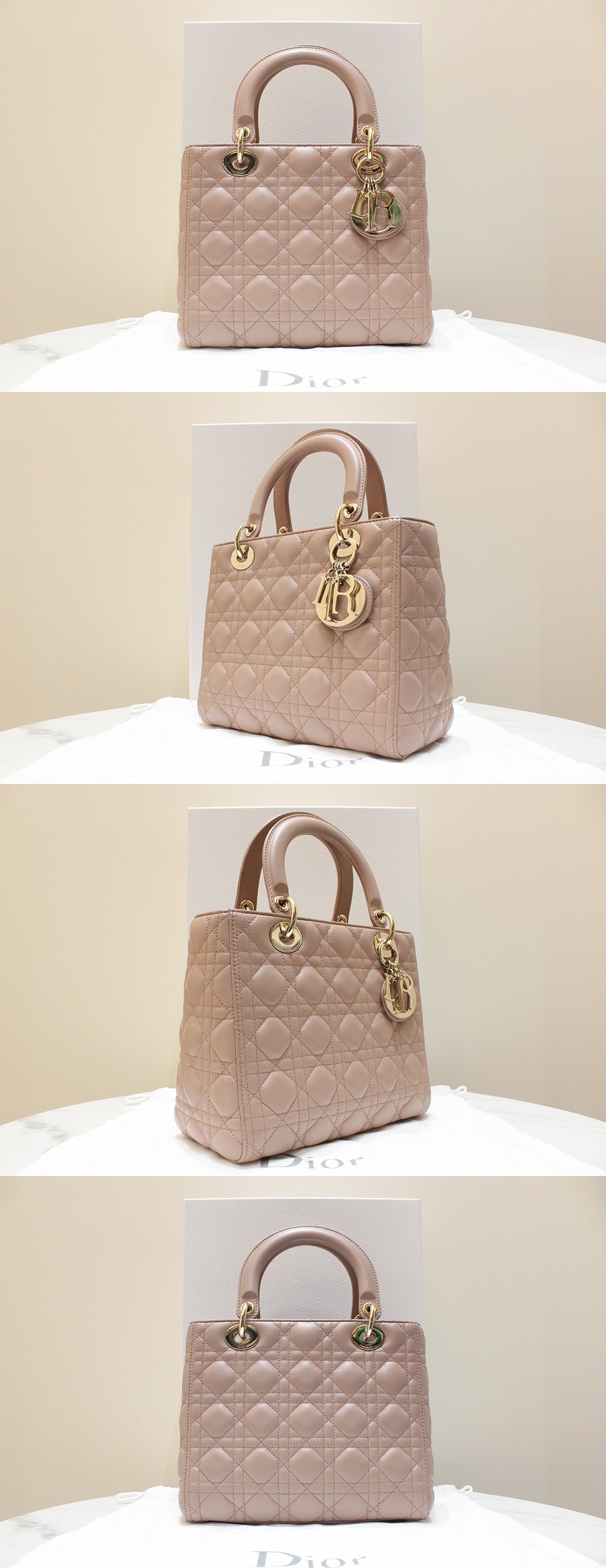 Dior Pink Medium Tote & Shoulder Bag M0565 by [Brand] A+ Grade