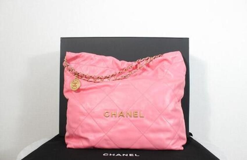 CHANEL Medium Coral Pink Chain Shoulder Bag AS3261 A+ Grade