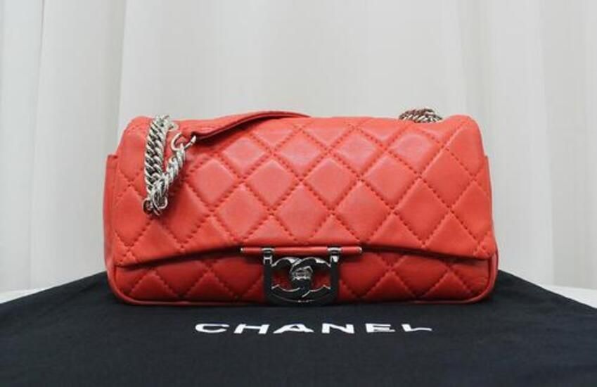 CHANEL Seasonal CC Logo Secret Label Chain Flap Shoulder Bag 11th A Grade