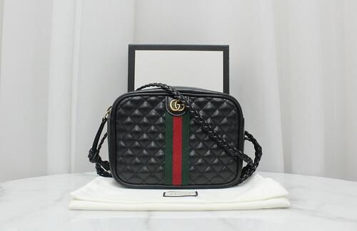 Gucci Diamond Quilting Black Mini Shoulder & Crossbag 536441