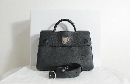 Dior Lama Khanage Black Leather Tote Shoulder Bag M7001 SKU