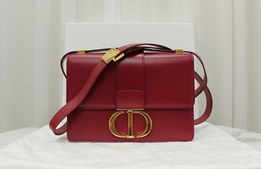 Dior Montaigne 30 Brick Red Gold Medium Shoulder & Crossbody Bag M9203UMOS A+ Grade