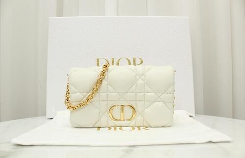 Dior Quilted Latte Mini Chain Shoulder & Crossbody Bag S5135UNGX