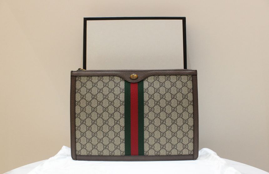 Gucci Supreme Portfolio Clutch 523359 A+ Grade