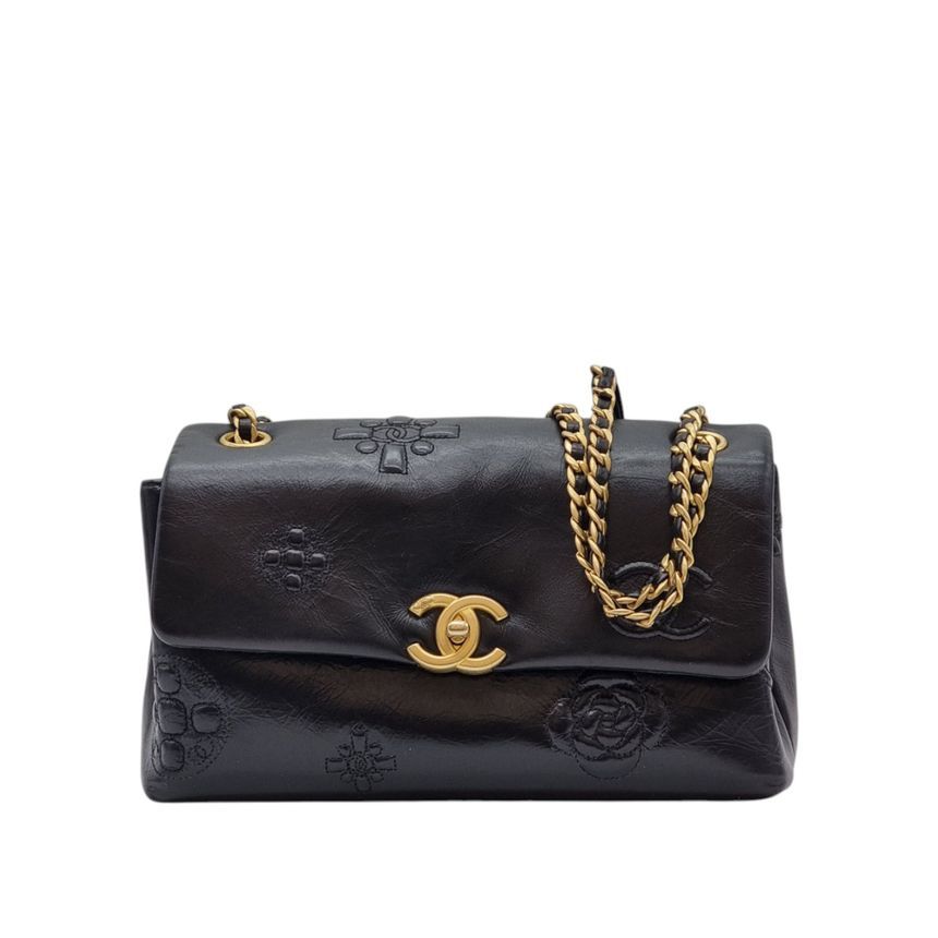 CHANEL Camellia Flap Crossbody Bag CHB022141