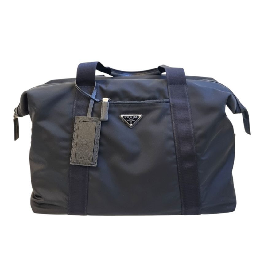 Prada Unused Nylon Sophia Leather Duffel Bag PRB011663
