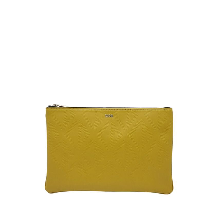 Dior Yellow Diamond Pouch Clutch Bag DIA120627