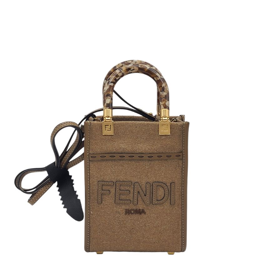 Fendi Mini Logo Shine Shopper Tote Bag FEA120607