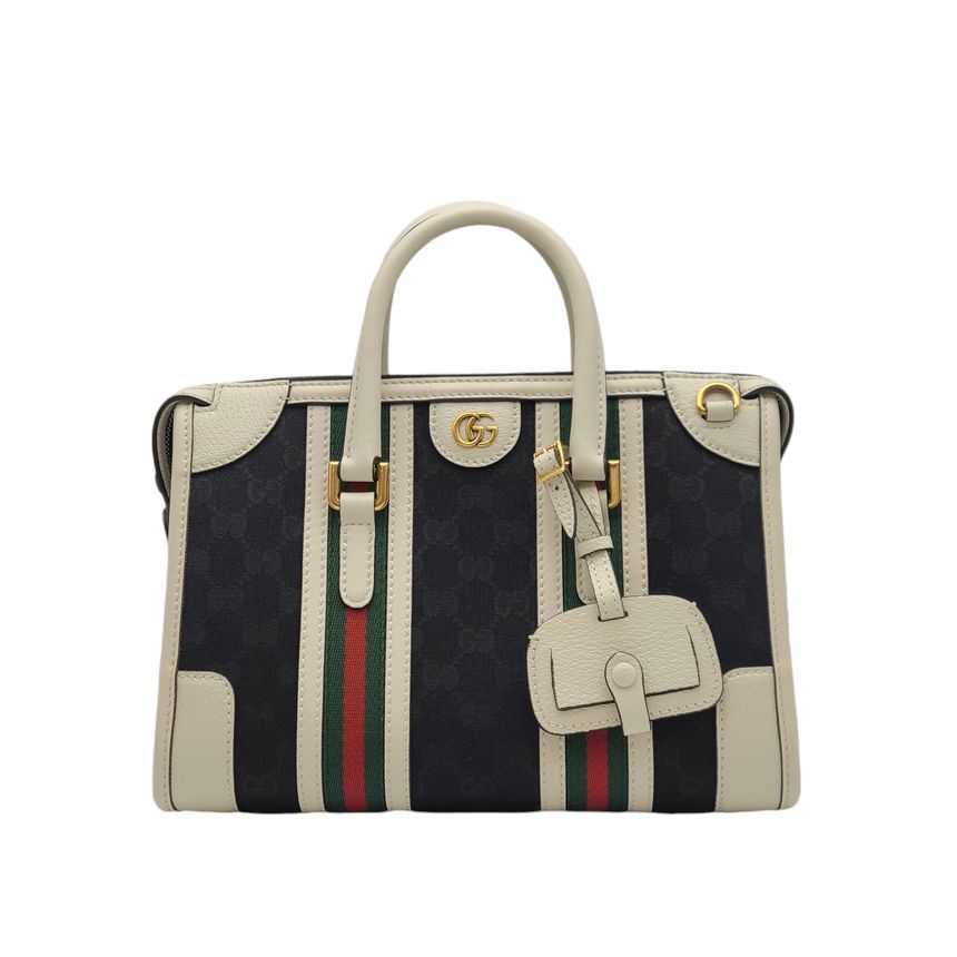 Gucci Small Unused Double G Web Top Handle Shoulder Bag GUA102869