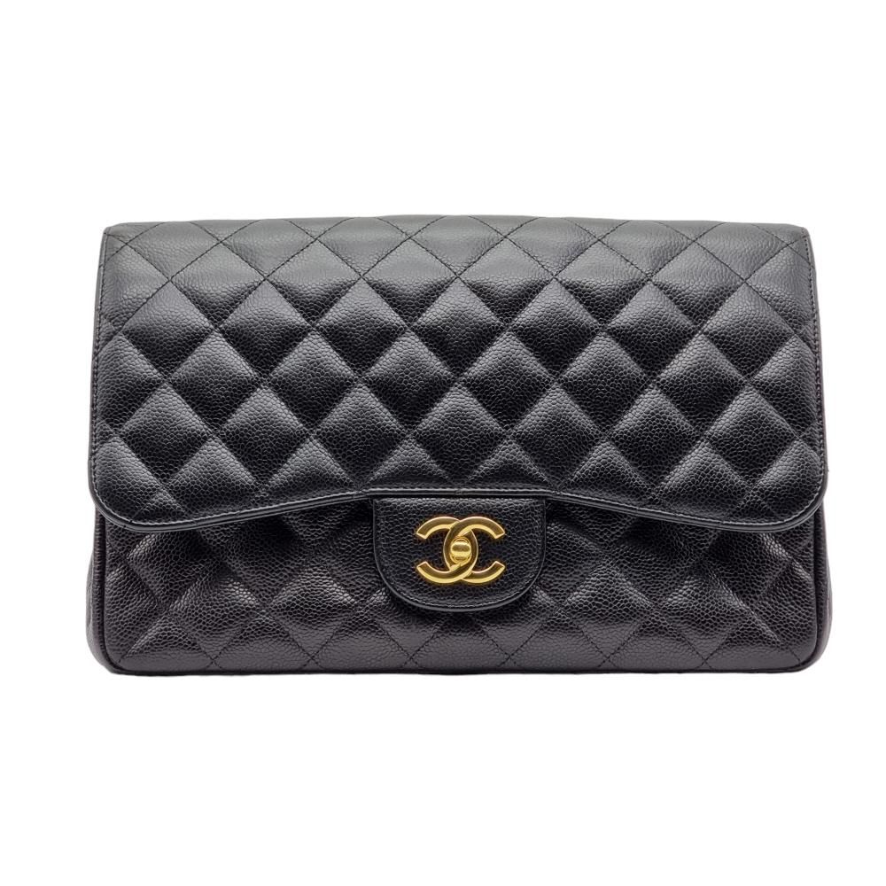 CHANEL Caviar Classic Flap Handbag Crossbag [Large] - SKU