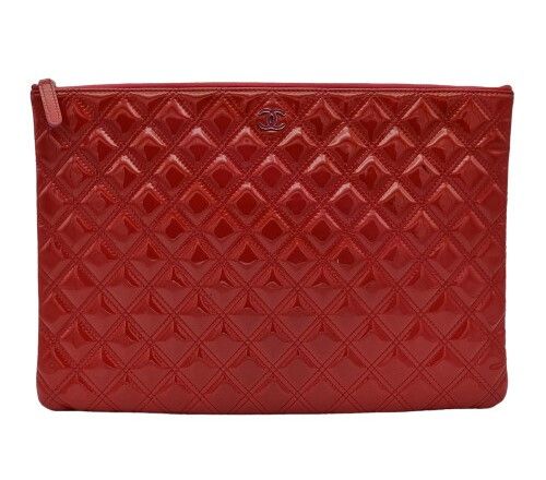 CHANEL Classic Patent Clutch Large SKU123