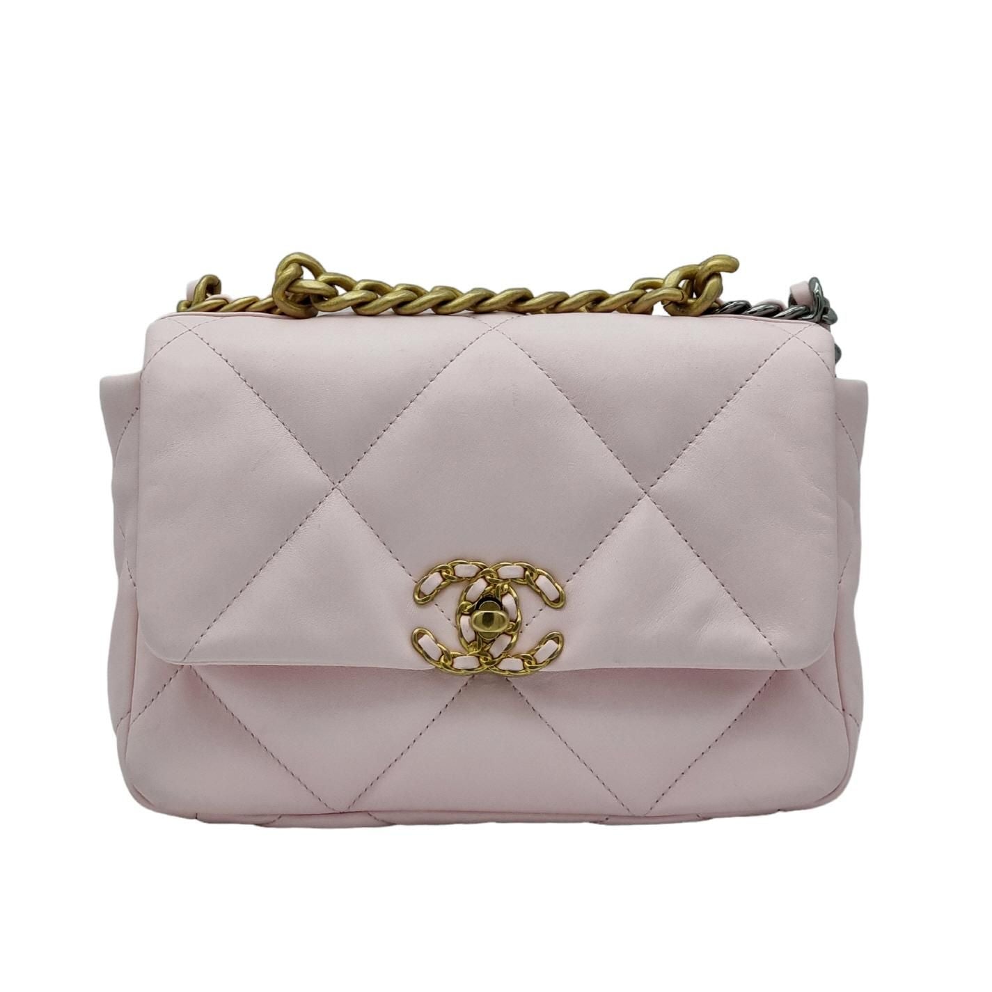 CHANEL Pink Medium Shoulder Bag 19 Back