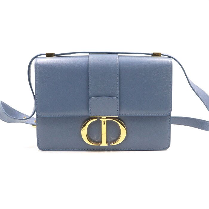 Dior Blue Calfskin Flap Shoulder Bag Crossbody M9203UMOS