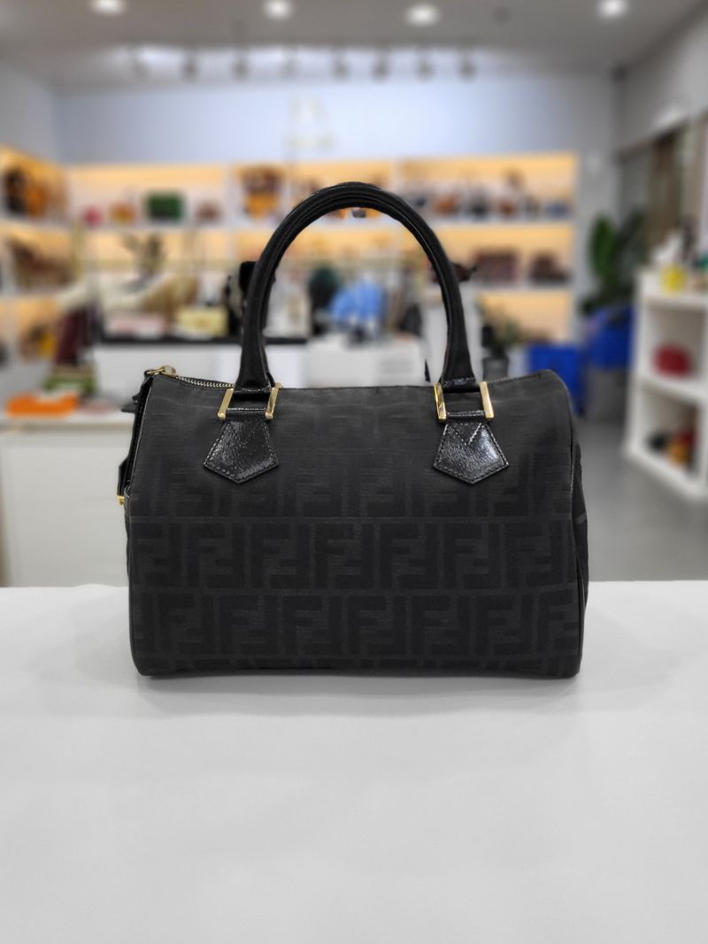 Fendi Fabric Boston Tote Bag with FF Logo 8BL104