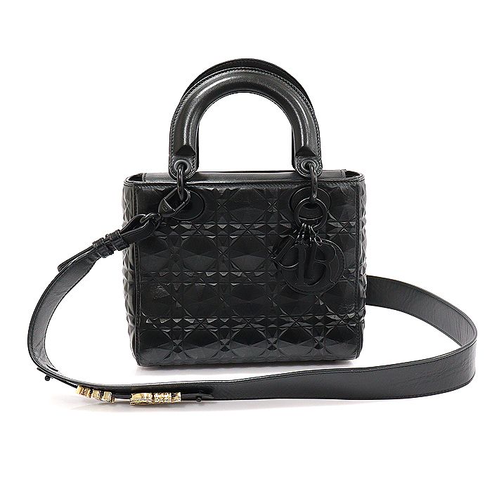 Dior Black Diamond Quilted Calfskin Lady MY ABC Small 2WAY Bag M0538SNEA