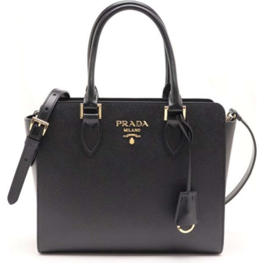 Prada Black Leather Tote Bag - 1BA113 2EDV F0002