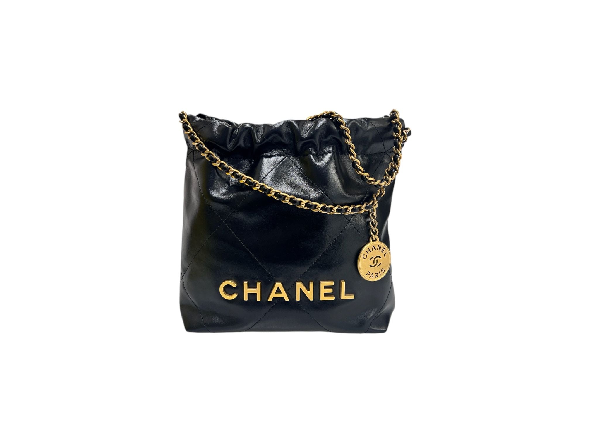 CHANEL Mini Calfskin Hobo Bag Black AS3980