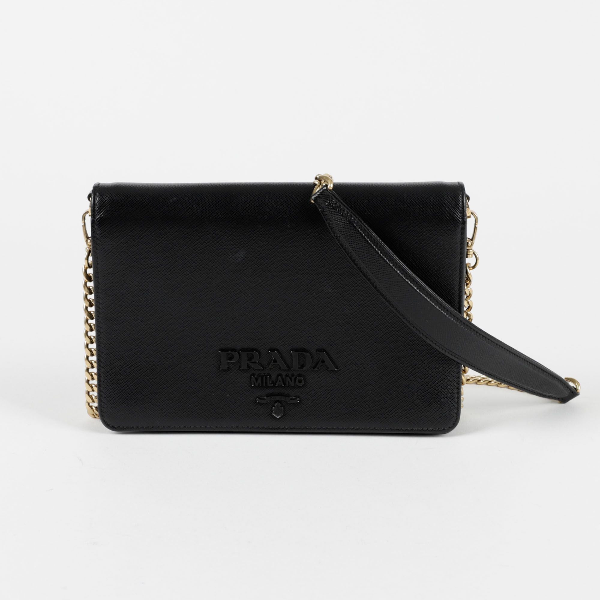 Prada Monochrome Mini Shoulder Crossbody Bag 1BP018