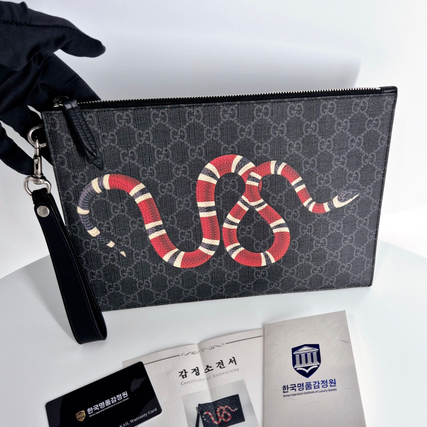 Gucci Supreme Snake GG Clutch Bag (473904)