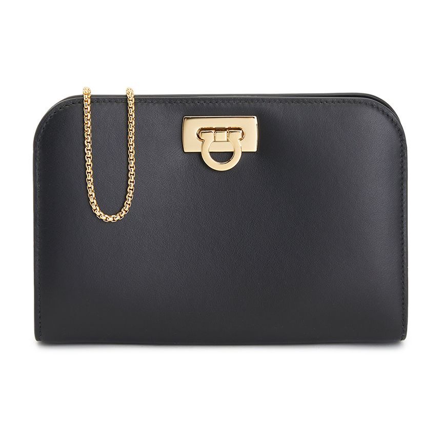 Salvatore Ferragamo Women's Chain Crossbody Bag 21 8352 NERO 0771651