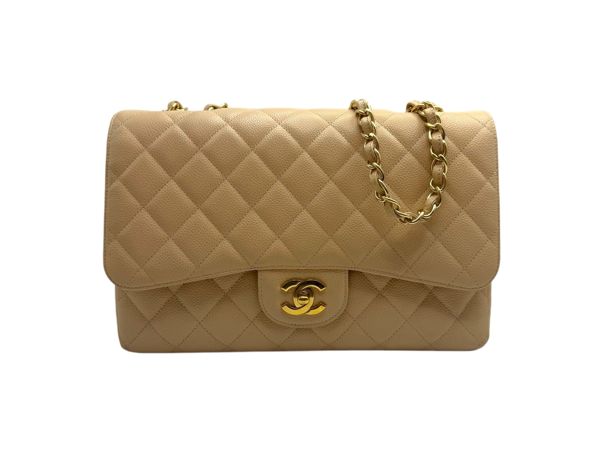 CHANEL Classic Large Flap Bag Beige SKU 13