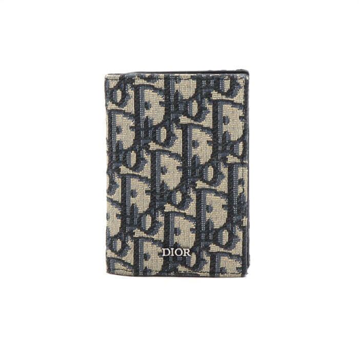 Dior Vertical 2-Tier Jacquard Card Wallet aa48796