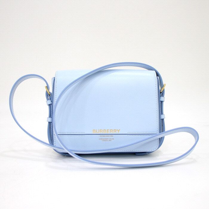 Burberry Sky Blue Grace Small Women's Shoulder Bag with Crossbody Strap - SKU 80670351