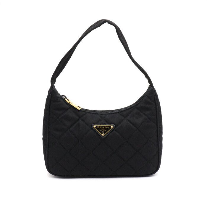 Prada Quilted Triangle Logo Women's Hobo Shoulder Bag 1NE051