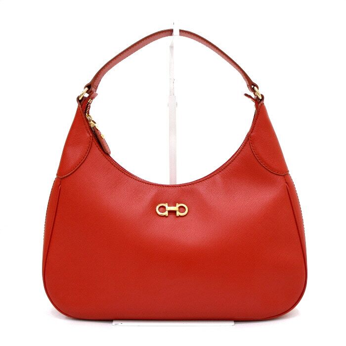 Salvatore Ferragamo Sophiano Gold Detail Gancini Romana Hobo Shoulder Bag aa43887