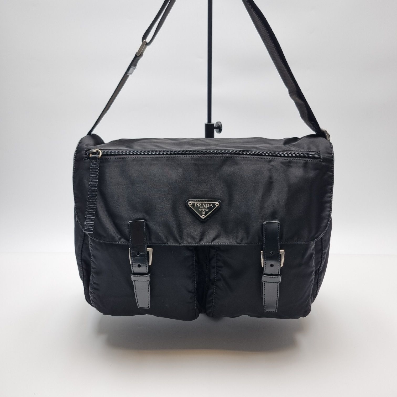 Prada Crossbody Messenger Bag with Two Pockets (High Quality, Unisex) - SKU 503-61