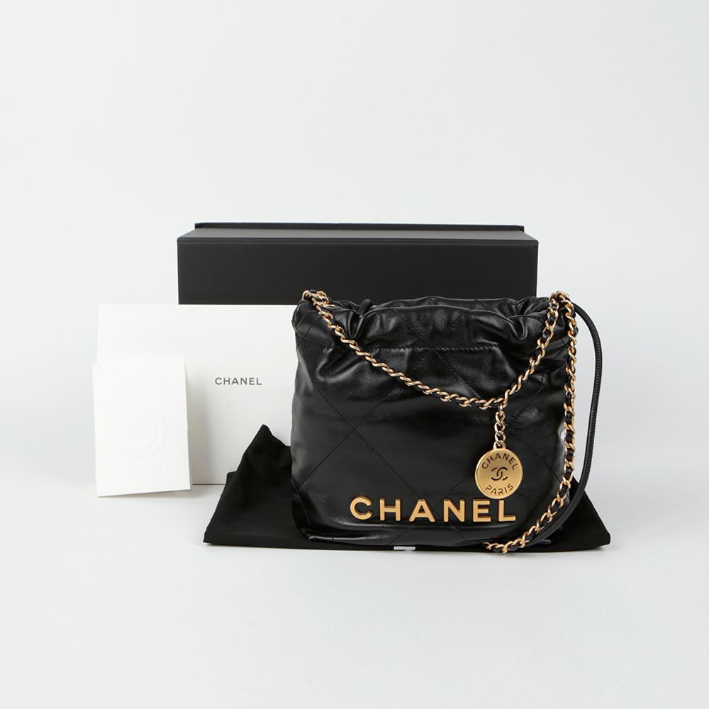 CHANEL Mini Hobo Shoulder Cross Bag AS3980