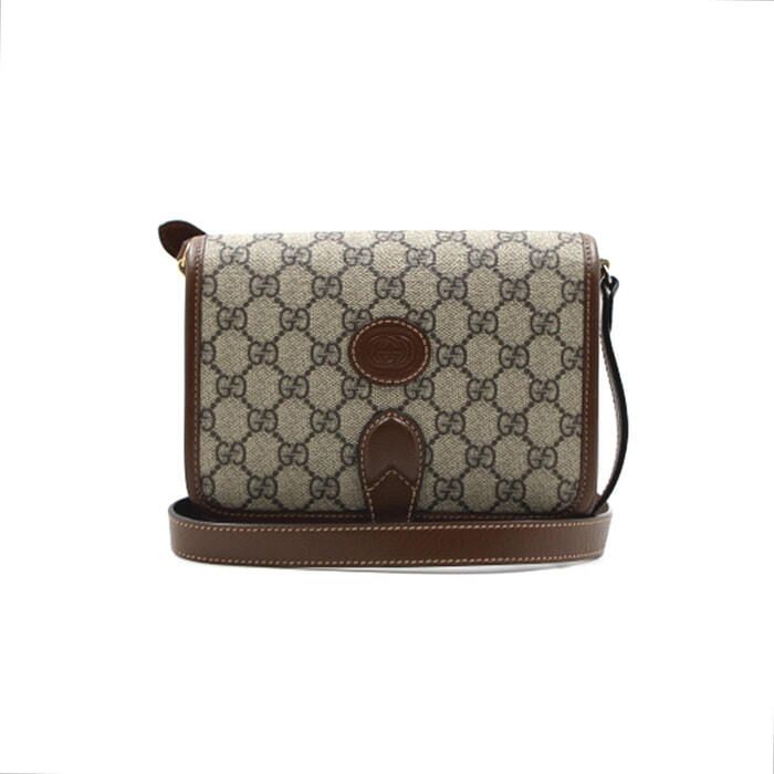 Gucci Interlocking G Canvas Mini Shoulder Bag with Crossbody Strap 671620