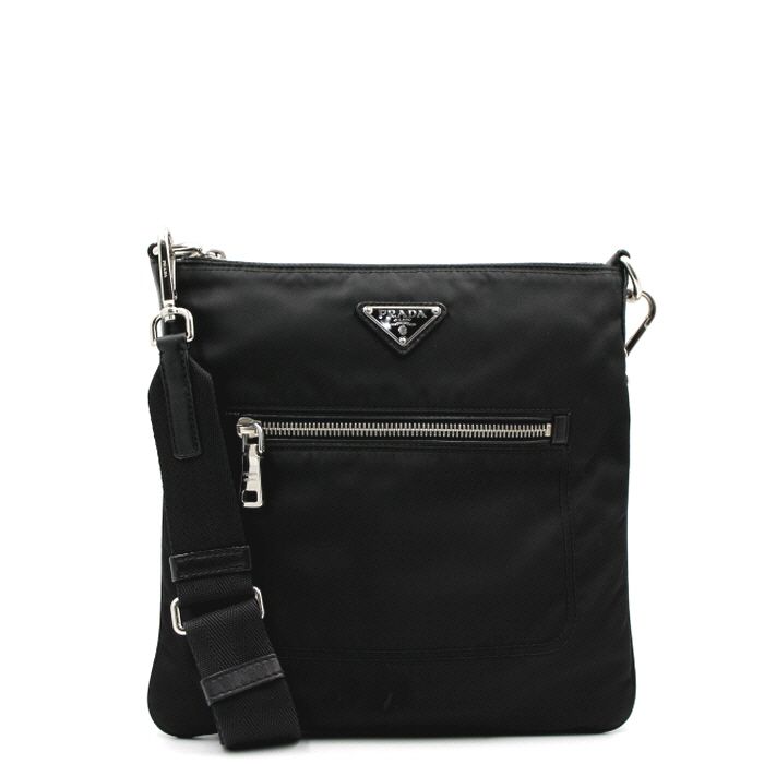 Prada Triangle Logo Textured Unisex Crossbody Bag BT0715 aa07945
